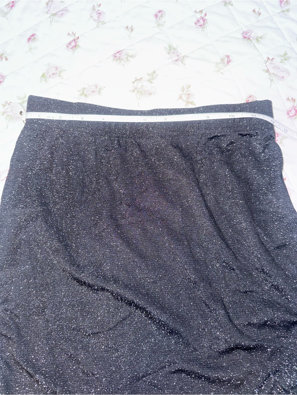 SHEIN Black Sparkle Stretch Mini Skirt - Picture 4 of 5